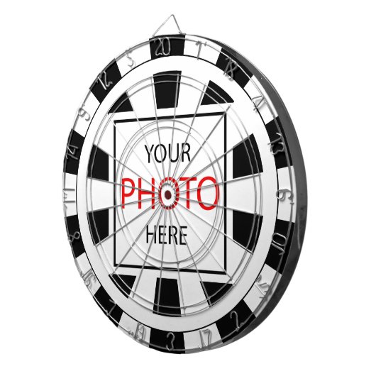 Uw foto hier - Gepersonaliseerd, merknaam / Aangep Dartbord (Voorkant Rechts)