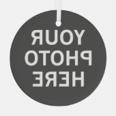 Uw foto hier glas ornament (Achterkant)