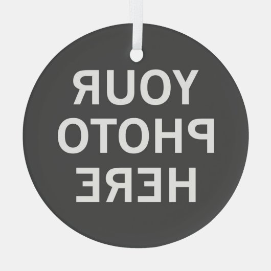 Uw foto hier glas ornament (Achterkant)