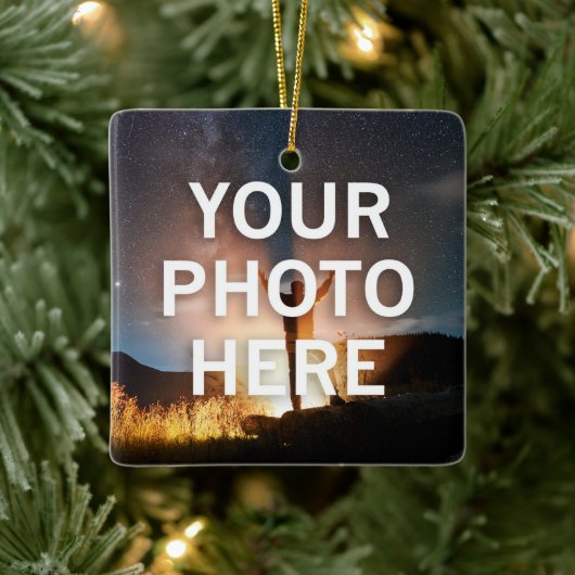 Uw foto hier keramisch ornament (Boom)