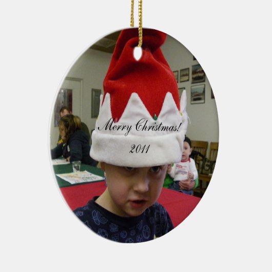 Uw Foto hier Keramisch Ornament (Rechts)