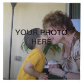 Uw foto hier - keramische fototegel sjabloon tegeltje (Voorkant)