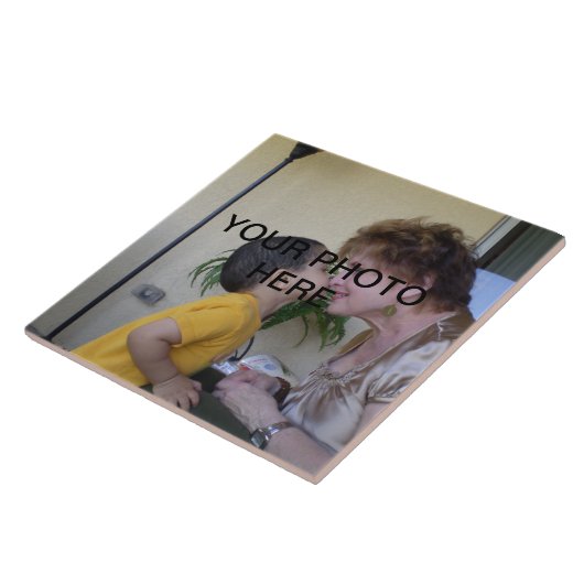 Uw foto hier - keramische fototegel sjabloon tegeltje (Zijkant)
