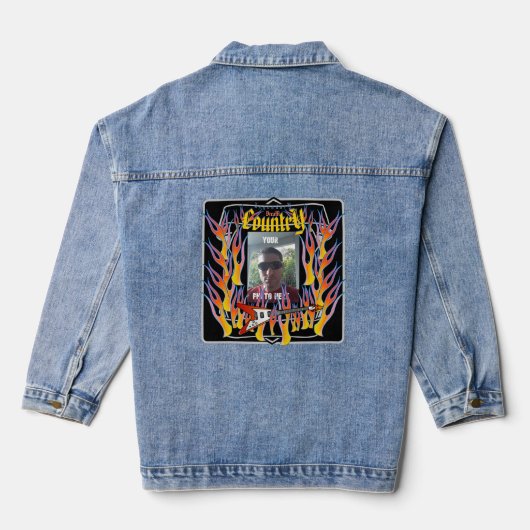 UW FOTO HIER LEGENDARISCH LAND DENIM JACKET (Achterkant)