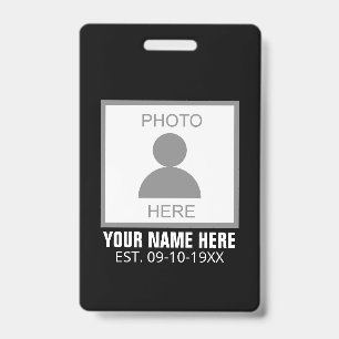 Uw foto hier naam en leeftijd badge