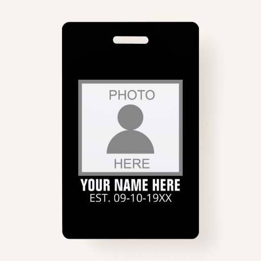 Uw foto hier Naam en Leeftijd Badge (Voorkant)