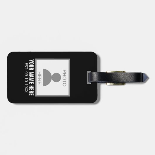 Uw foto hier Naam en Leeftijd Bagagelabel (Achterkant horizontaal)