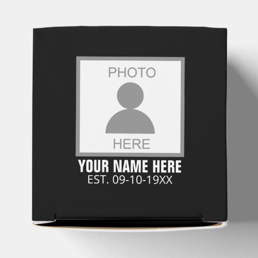 Uw foto hier Naam en Leeftijd Bedankdoosjes (Bovenkant)