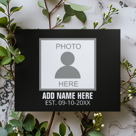 Uw foto hier naam en leeftijd briefkaart