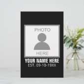 Uw foto hier Naam en Leeftijd Briefpapier (Staand voorkant)