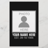 Uw foto hier Naam en Leeftijd Briefpapier (Voorkant)