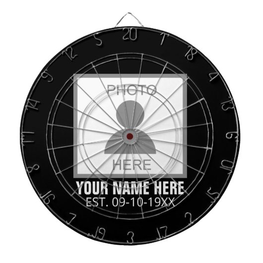 Uw foto hier Naam en Leeftijd Dartbord (Voorkant)