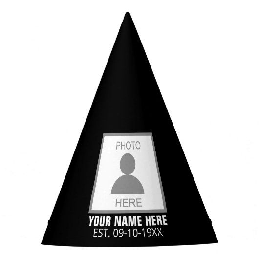 Uw foto hier Naam en Leeftijd Feesthoedjes (Voorkant)