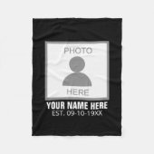 Uw foto hier Naam en Leeftijd Fleece Deken (Voorkant)