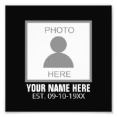 Uw foto hier Naam en Leeftijd Foto Afdruk (Voorkant)