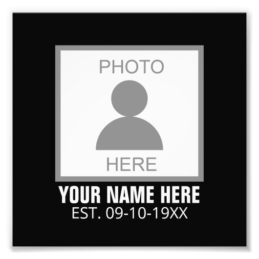 Uw foto hier Naam en Leeftijd Foto Afdruk (Voorkant)