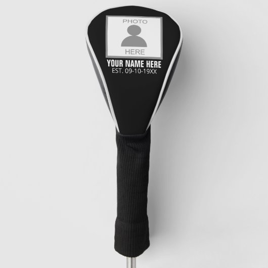 Uw foto hier Naam en Leeftijd Golfheadcover (Voorkant)