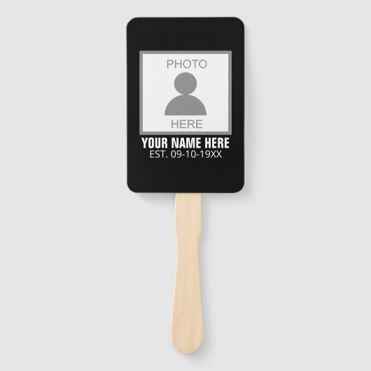 Uw foto hier Naam en Leeftijd Handwaaier (Voorkant)