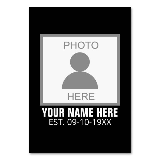 Uw foto hier Naam en Leeftijd Kaart (Voorkant)