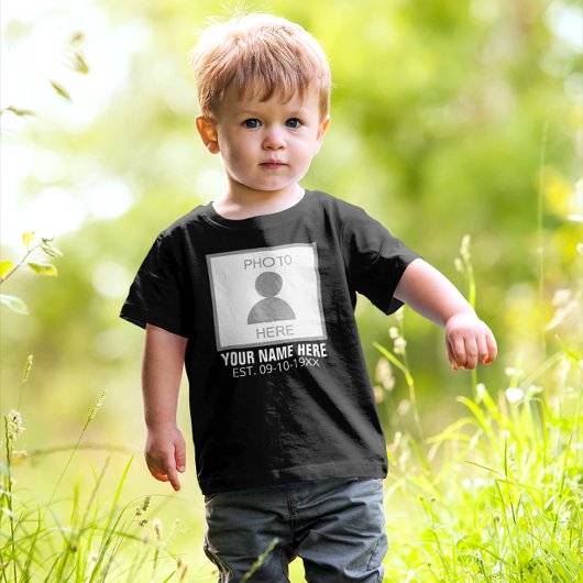 Uw foto hier Naam en Leeftijd Kinder Shirts