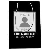 Uw foto hier Naam en Leeftijd Medium Cadeauzakje (Voorkant)