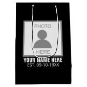 Uw foto hier Naam en Leeftijd Medium Cadeauzakje (Achterkant)