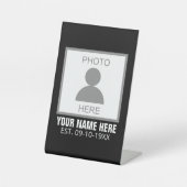 Uw foto hier Naam en Leeftijd Reclamebord Met Voetstuk (Voorkant)