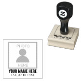 Uw foto hier Naam en Leeftijd Rubberstempel (Gestempeld)