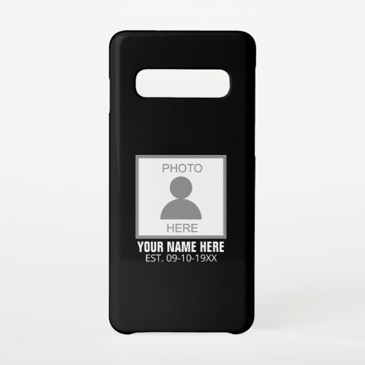 Uw foto hier Naam en Leeftijd Samsung Galaxy Hoesje (Achterkant)