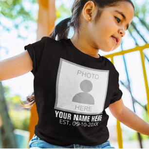 Uw foto hier Naam en Leeftijd T-shirt