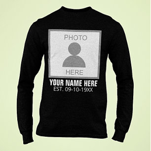 Uw foto hier Naam en Leeftijd T-shirt