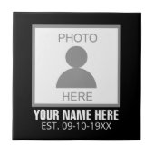 Uw foto hier Naam en Leeftijd Tegeltje (Voorkant)