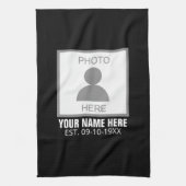 Uw foto hier Naam en Leeftijd Theedoek (Verticaal)