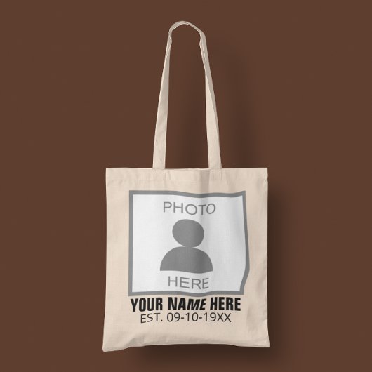 Uw foto hier Naam en Leeftijd Tote Bag