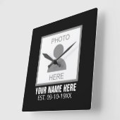 Uw foto hier Naam en Leeftijd Vierkante Klok (Hoek)