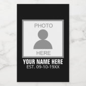 Uw foto hier Naam en Leeftijd Voedselcontainer Etiket (Enkel label)