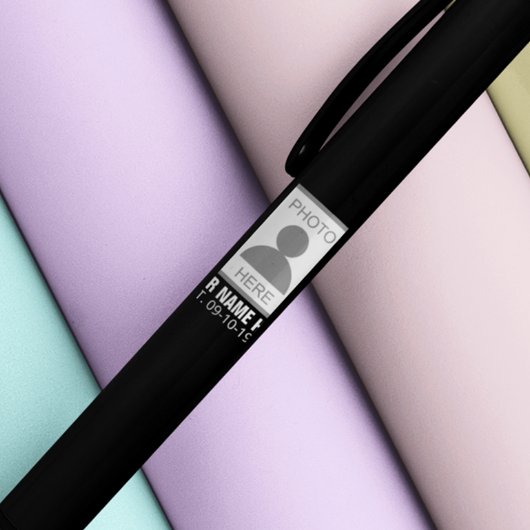 Uw foto hier Naam en Leeftijd Zwarte Inkt Pen