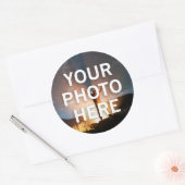 Uw foto hier ronde sticker (Envelop)