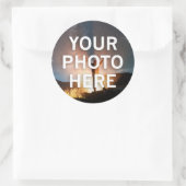 Uw foto hier ronde sticker (Tas)