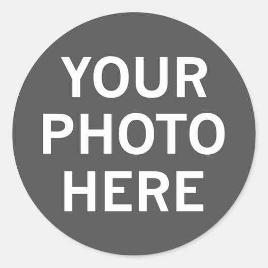 Uw foto hier ronde sticker (Voorkant)