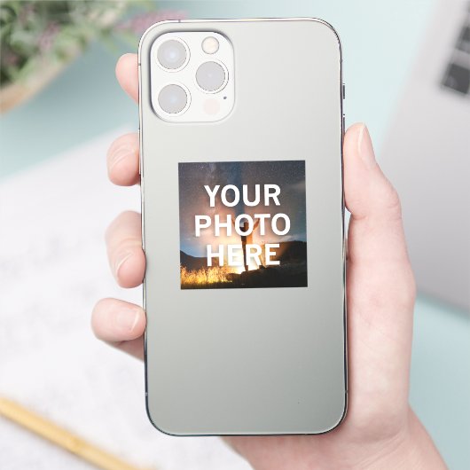 Uw foto hier sticker (Telefoon)