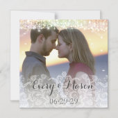 Uw foto hier Typografie sparen de Datum Magnetische Uitnodiging (Voorkant)