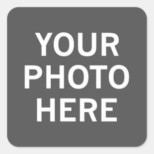 Uw foto hier vierkante sticker