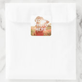 Uw foto hier vierkante sticker (Tas)