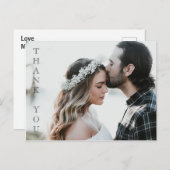 Uw foto hier - Wedding Dank u kaart (Voorkant / Achterkant)