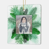 UW FOTO in een bladvormig Lijst Keramisch Ornament (Links)