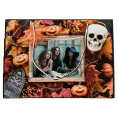 UW FOTO in een Halloween Lijst grote geschenktas Groot Cadeauzakje (Voorkant)