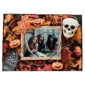 UW FOTO in een Halloween Lijst grote geschenktas Groot Cadeauzakje (Achterkant)