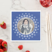 UW FOTO in een Snowflake Lijst papieren servetten (Insitu)