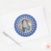 UW FOTO in een Snowflake Lijst sticker (Envelop)